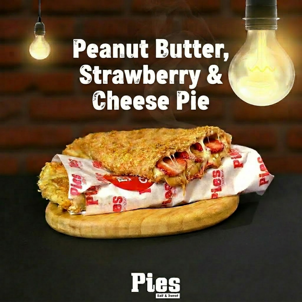 Peanut Butter, Strawberry & Cheese Pie
